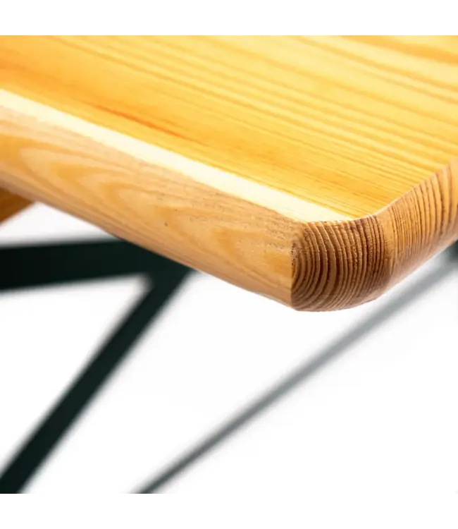 Inklapbare biertafel Fiesta | Brouwerij kwaliteit | 220x80x78cm | Groen/Hout