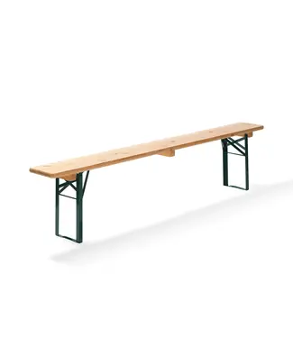 Feros Inklapbare bierbank Fiesta | Brouwerij kwaliteit | 220x25x48cm | Groen/Hout