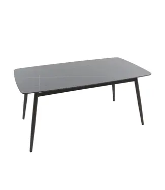 Feros Eetkamertafel Pedro | Rechthoekig | 160x90cm | Wengé-Zwart Ceramic