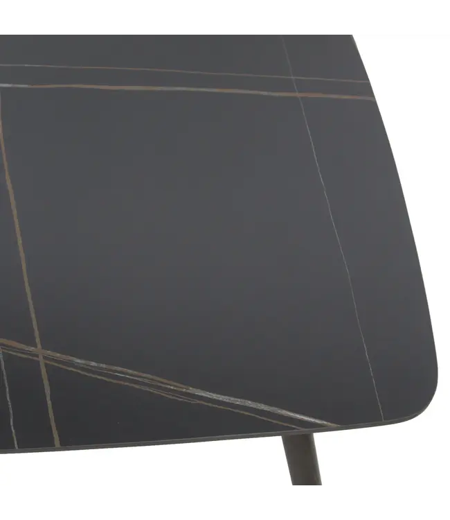 Eetkamertafel Pedro | Rechthoekig | 160x90cm | Wengé-Zwart Ceramic