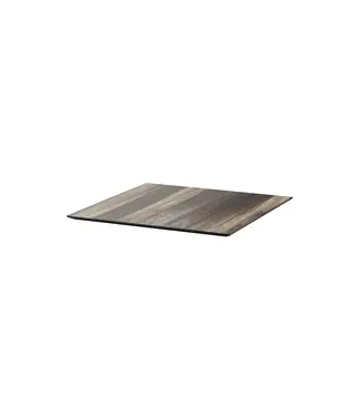 Feros Tafelblad | HPL | Vierkant | Tropical Wood houtlook | 70x70cm