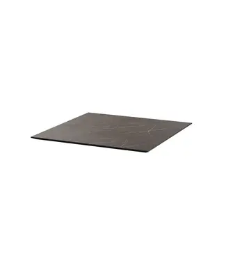 Feros Tafelblad | HPL | Vierkant | Midnight Marble marmerlook | 70x70cm