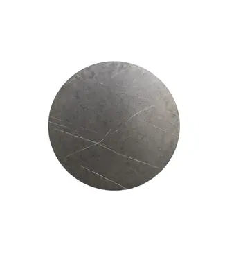 Feros Tafelblad | HPL | Rond | Midnight Marble marmerlook | Ø70cm