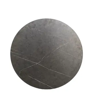 Feros Tafelblad | HPL | Rond | Midnight Marble marmerlook | Ø120cm