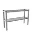 Combisteel RVS étagère dubbel | (H)65x(B)180x(D)30cm
