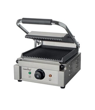 CaterChef Contactgrill solo | compact | geribbeld | 1,8kW | (H)21x(B)29x(D)40