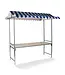 Feros Marktkraam Professional | Snel op te bouwen | Blauw/wit | 200x151x232cm