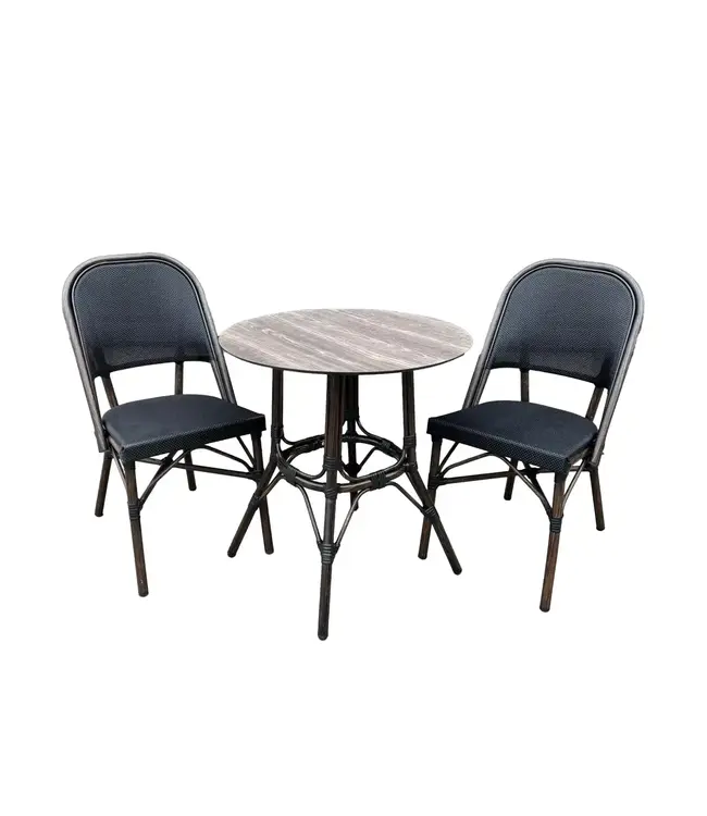 Tafelonderstel Latin | Laag | Voor 70cm tafelbladen | Donker bruin