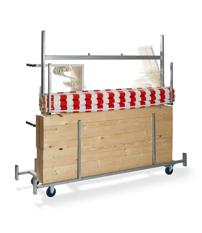 Transporttrolley voor marktkramen | Voor 5 stuks