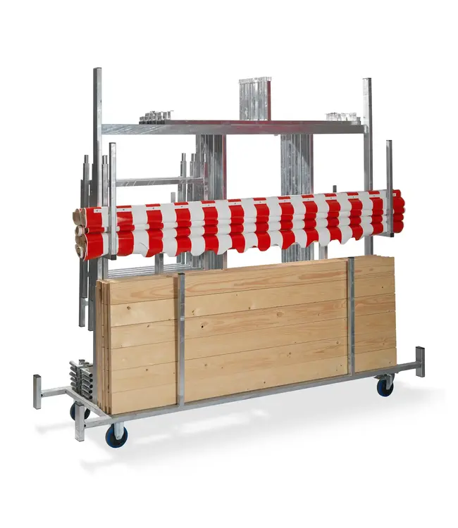 Transporttrolley voor marktkramen | Voor 5 stuks