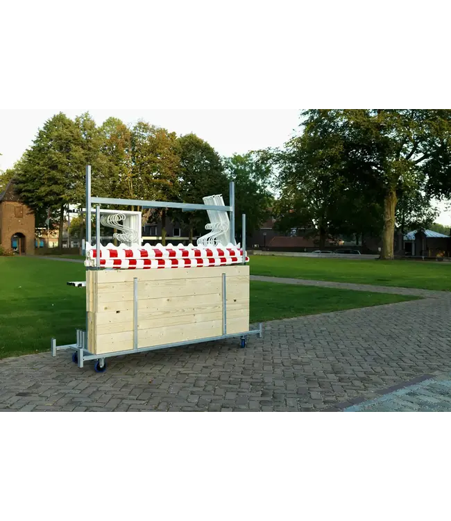Transporttrolley voor marktkramen | Voor 5 stuks