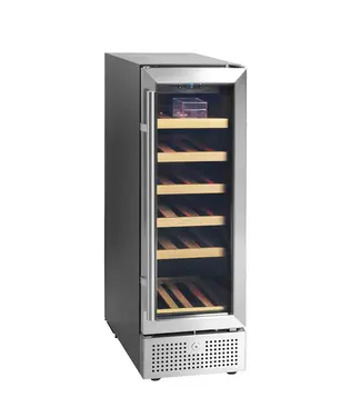 Tefcold Wijnkoeler TFW100-S | 80L | 1 Zone | 5-18°C | Met alarm | RVS