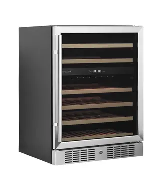 Tefcold Wijnkoeler TFW200-2S | 155L | 2 Zones | 5-18°C | Met alarm | RVS