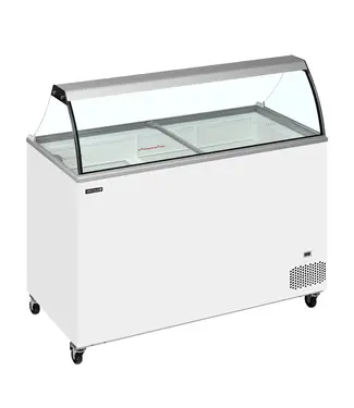 Tefcold Schepijsvitrine IC402SC-SO | Voor 10x 5 liter ijsbakken | Wit