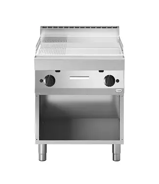 Modular Bakplaat glad/groef Modular Fun 700 | Verchroomd | Gas | 11,4 kW | (H)85x70x70cm