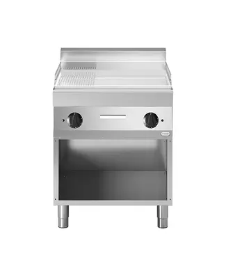 Modular 700 Bakplaat glad/groef | Modular Fun 700 | Chroom | Elektrisch | 9kW | (H)99,1x70x70cm