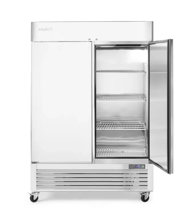 RVS Koelkast met 2 deuren Kitchen Line | 1300L | 2/1GN | Met wielen