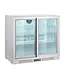 Backbar koelkast Arktic | 2 Glazen schuifdeuren | 188L | Zilver | (H)84x(B)90x(D)52cm