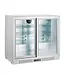 Backbar koelkast Arktic | 2 Glazen schuifdeuren | 188L | Zilver | (H)84x(B)90x(D)52cm