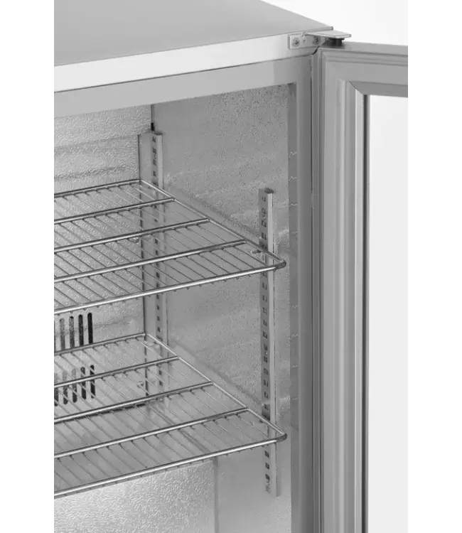 Backbar koelkast Arktic | Glazen deur | 97L | Zilver | (H)87x(B)50x(D)53cm