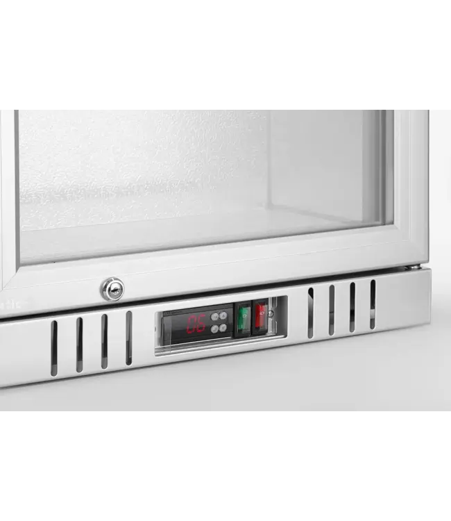 Backbar koelkast Arktic | Glazen deur | 97L | Zilver | (H)87x(B)50x(D)53cm