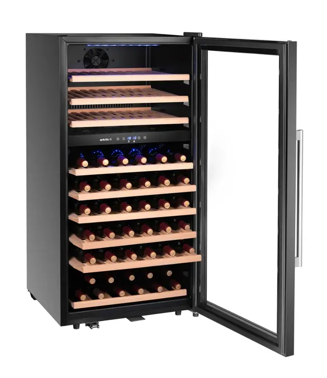 Wijnkoeler Arktic | 230L | 2 Zones | 5-18°C | Met alarm | Zwart
