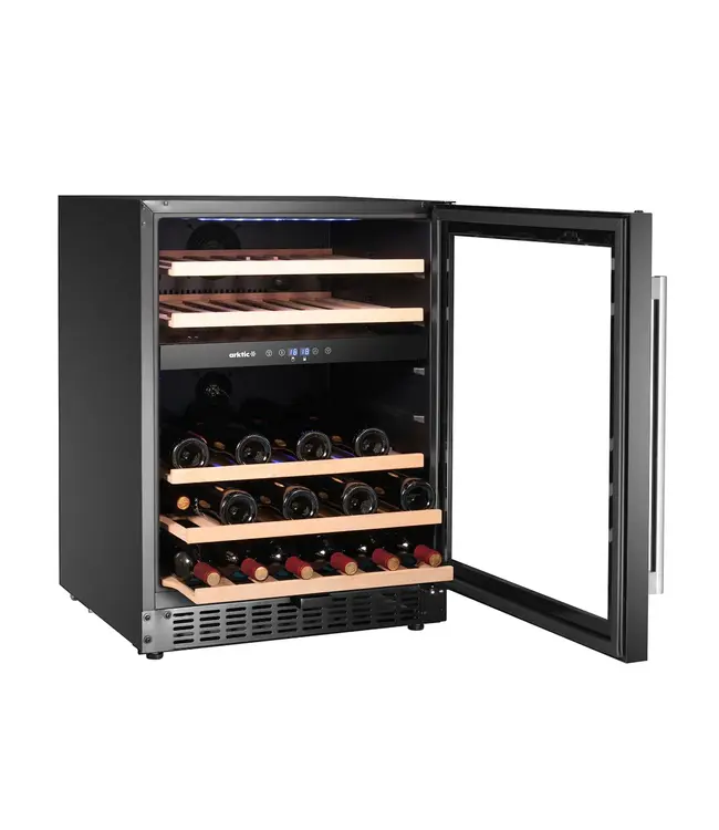 Wijnkoeler Arktic | 137L | 2 Zones | 5-18°C | Met alarm | Zwart