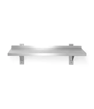 Hendi RVS Wandplank in hoogte verstelbaar | 2 dragers | 80cm breed | 30cm diep