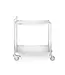 RVS Serveerwagen voor zware belasting | 2 Bladen | 80 kg per blad | (B)56,5x(D)86,5x(H)95cm