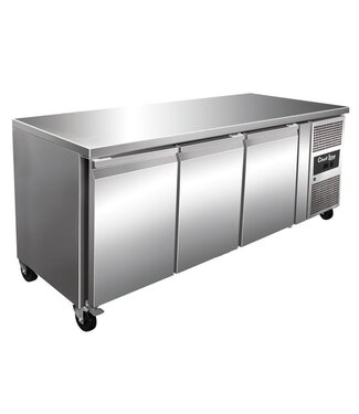 Chef Line Koelwerkbank Chef Line | 3 Deurs | RVS | Met wielen | (H)85x179,5x70cm