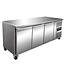 Chef Line Koelwerkbank Chef Line | 3 Deurs | RVS | Met wielen | (H)85x179,5x70cm