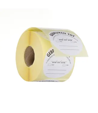 Hendi Voedselveiligheidsstickers “Gebruiken Tot” | HACCP | Eenvoudig te verwijderen | 500 Stickers per rol