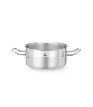 Hendi Kookpan Profi Line | Laag | 1,5 Liter | ⌀16cm | Inductie | Zonder deksel | RVS
