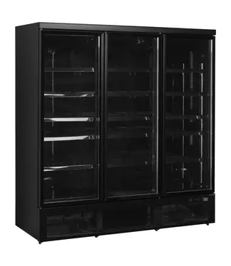 Tefcold Display koelkast Atom Maxi C3DBB | 1664L | 3 Glazen deuren | Zwart | (H)200,3x(B)188x(D)71cm