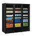 Display koelkast Atom Maxi C3DBB | 1664L | 3 Glazen deuren | Zwart | (H)200,3x(B)188x(D)71cm