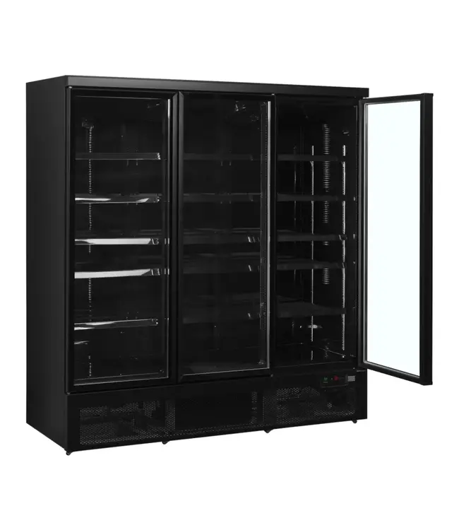 Display koelkast Atom Maxi C3DBB | 1664L | 3 Glazen deuren | Zwart | (H)200,3x(B)188x(D)71cm