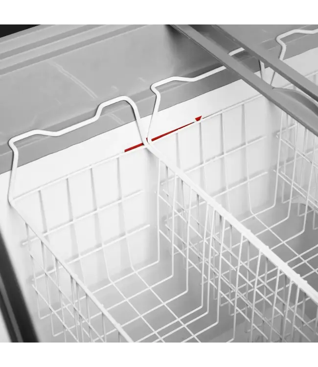 Schepijsvitrine NIC402SC-SO | Voor 10x 5 liter ijsbakken | Gebogen glas | Wit