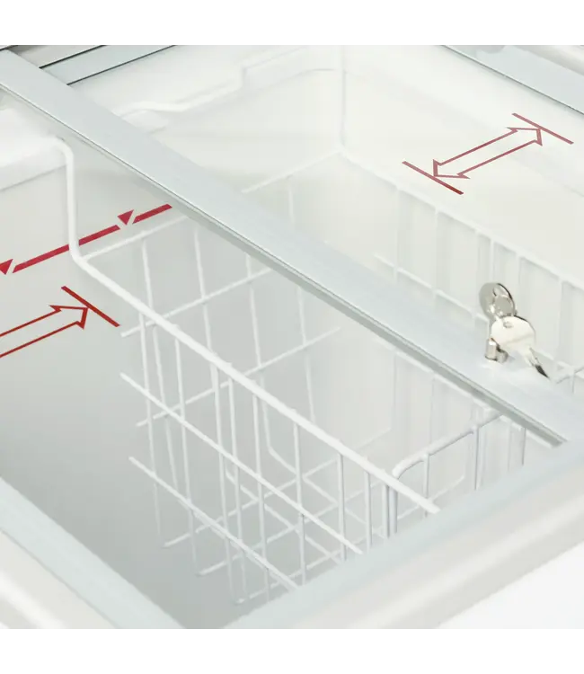 Vrieskist IC102SC | 108L | -24 tot -14 | Glazen schuifdeksel