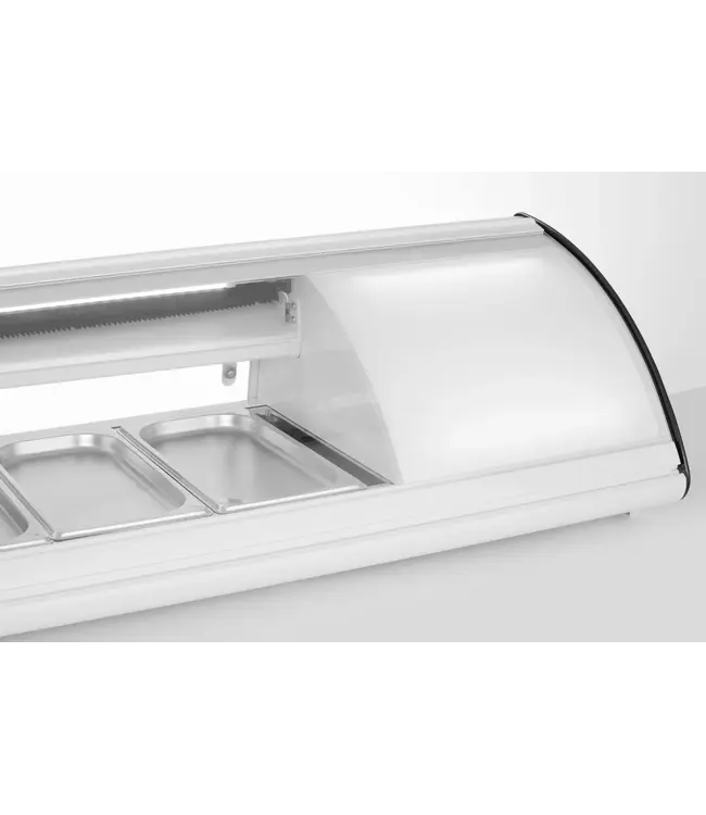 Sushi display koelvitrine | 5x 1/3GN | 130,7cm breed | 44,5cm diep