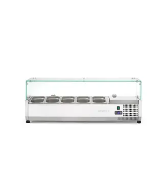 Arktic Opzetkoelvitrine Kitchen Line | 5x 1/4GN | (H)46x(B)120,5x(D)33,5cm