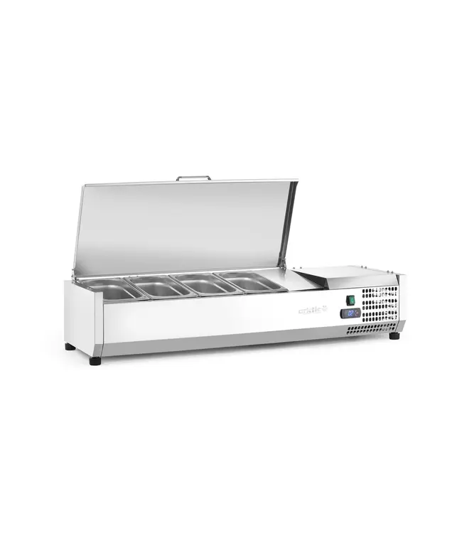 Opzetkoelvitrine | 4x 1/3GN | (B)120,5x(D)39,5x(H)29cm