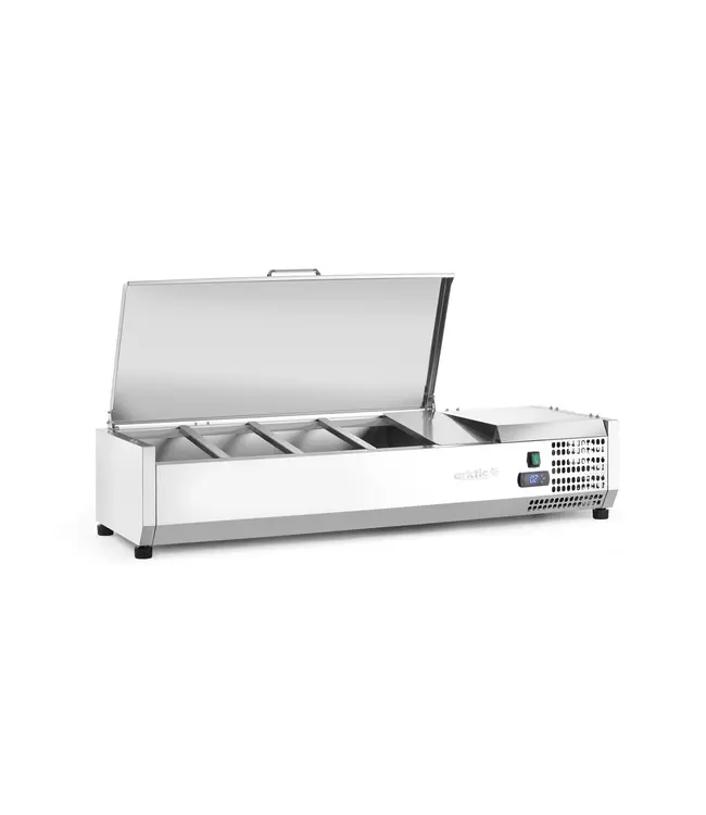 Opzetkoelvitrine | 4x 1/3GN | (B)120,5x(D)39,5x(H)29cm