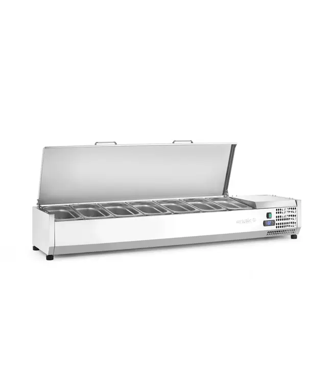 Opzetkoelvitrine | 7x 1/3GN | (B)160,5x(D)39,5x(H)29cm