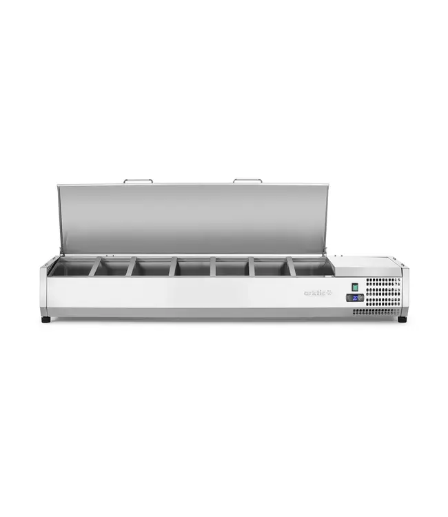 Opzetkoelvitrine | 7x 1/3GN | (B)160,5x(D)39,5x(H)29cm