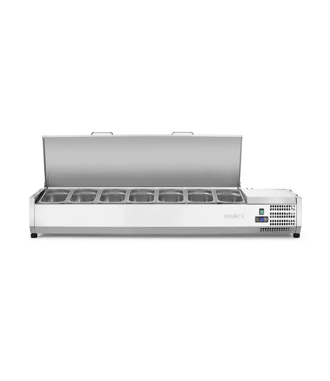 Opzetkoelvitrine | 7x 1/3GN | (B)160,5x(D)39,5x(H)29cm