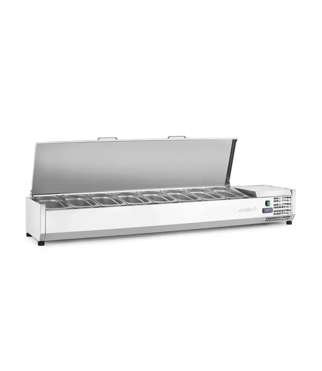 Opzetkoelvitrine | 8x 1/3GN | (B)180,5x(D)39,5x(H)29cm
