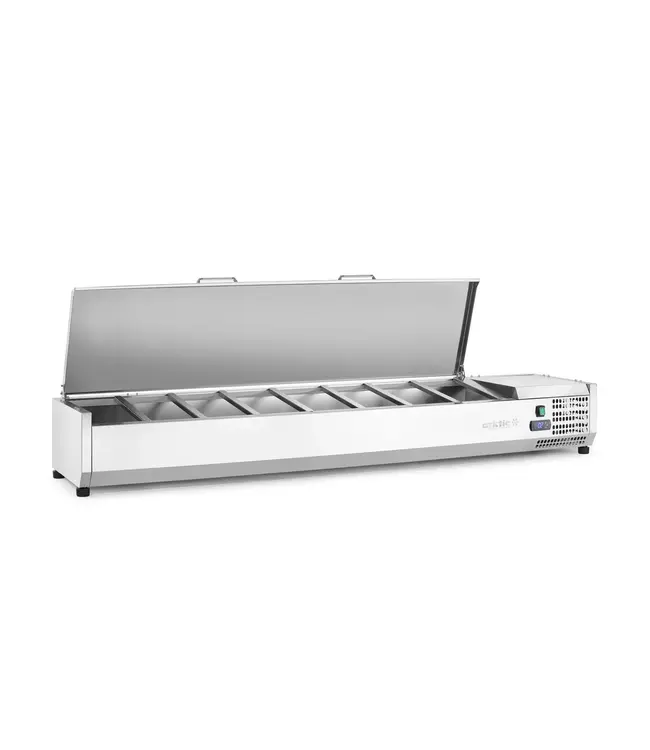 Opzetkoelvitrine | 8x 1/3GN | (B)180,5x(D)39,5x(H)29cm