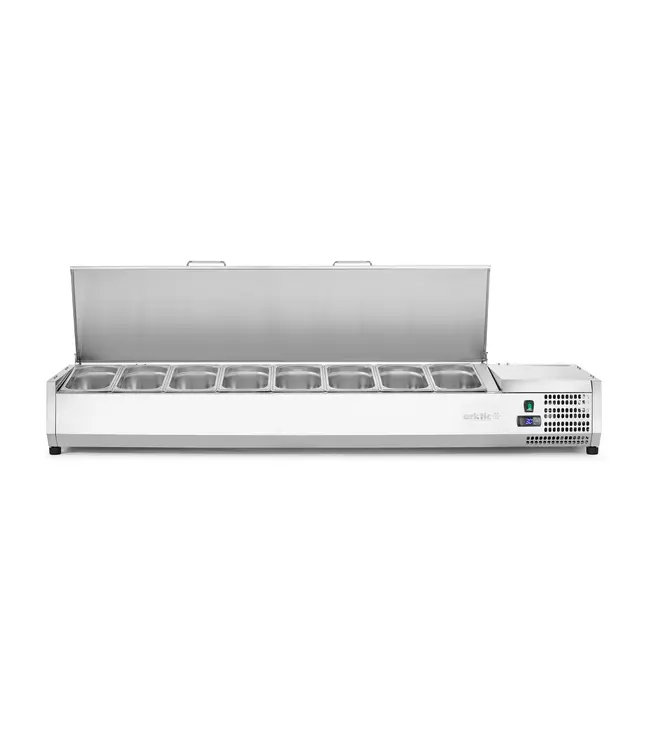 Opzetkoelvitrine | 8x 1/3GN | (B)180,5x(D)39,5x(H)29cm