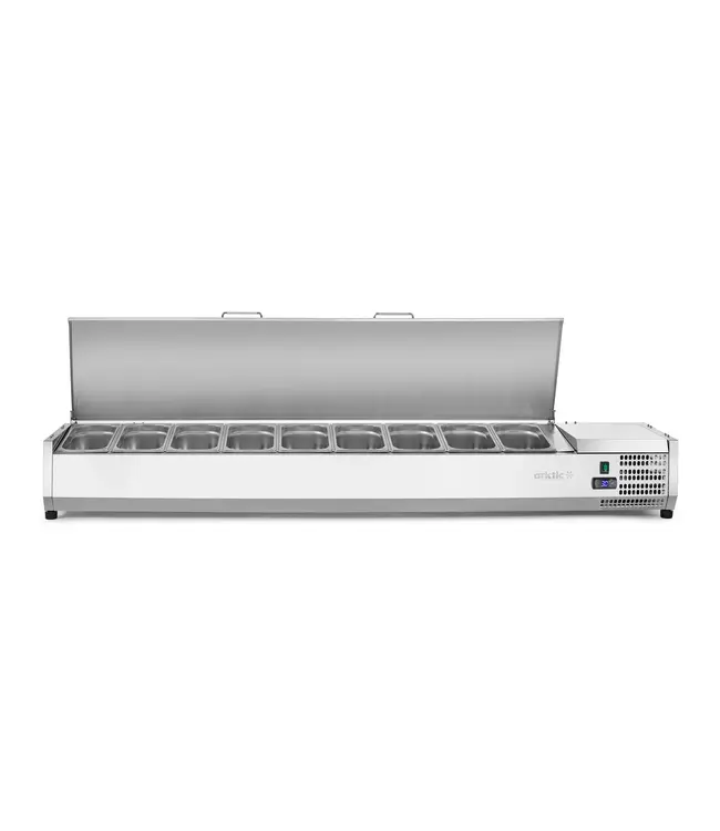 Opzetkoelvitrine | 9x 1/3GN | (B)200,5x(D)39,5x(H)29cm