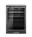 Barkoelkast | 1 Glazen deur | 127L | Zwart | (H)87x(B)60x(D)53cm